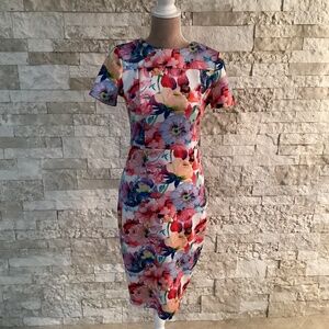 Alexia Admor vibrant floral bodycon midi dress